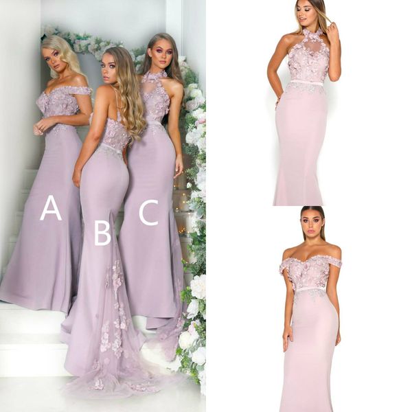 2019 long bridesmaid dresses mixed neck empire 3d floral appliqued elastic satin beach maid of honor bridesmaids gowns mermaid prom dress, Blue;red
2019 long bridesmaid dresses mixed neck empire 3d floral appliqued elastic satin beach maid of honor bridesmaids gowns mermaid prom dress, Blue;red