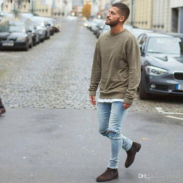 high street hole olive all-match sweatshirt oversize shoulder hanging sliding shoulder sweatshirt, Black
high street hole olive all-match sweatshirt oversize shoulder hanging sliding shoulder sweatshirt, Black
