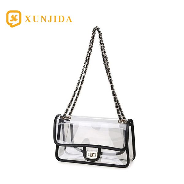 xunjida new women pvc clear purse handbags for working stadium approved bag turn lock chain shoulder bag summer beach
xunjida new women pvc clear purse handbags for working stadium approved bag turn lock chain shoulder bag summer beach