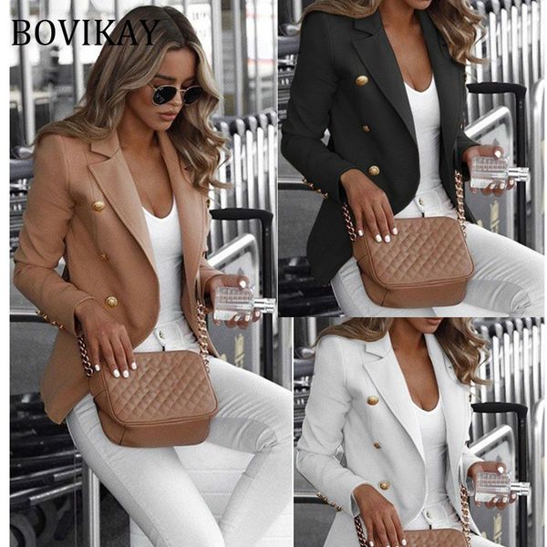 BOVIKAY 2019 Осень Женская Blazer Повседневная мода с длинным рукавом Двойной Брестед Женщины Верхняя одежда Зубчатый воротник костюма Офис леди Твердые куртки
BOVIKAY 2019 Осень Женская Blazer Повседневная мода с длинным рукавом Двойной Брестед Женщины Верхняя одежда Зубчатый воротник костюма Офис леди Твердые куртки