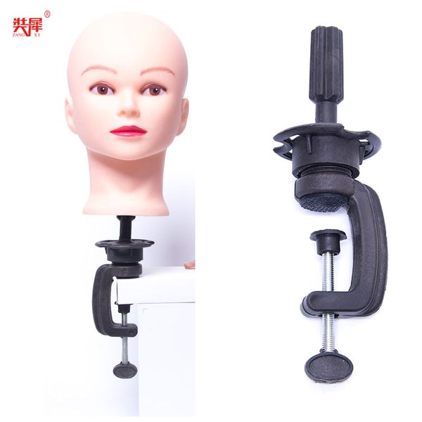 black adjustable table clamp common size practice training mannequin head holder metal and plastic material wig head stand
black adjustable table clamp common size practice training mannequin head holder metal and plastic material wig head stand