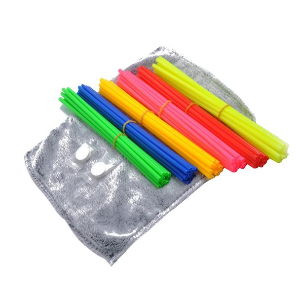 72pcs motorcycle wheel spoke wrap skin coat trim cover pipe with towel 
72pcs motorcycle wheel spoke wrap skin coat trim cover pipe with towel