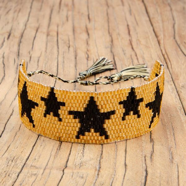 bohemian women star wide beaded bracelet tassel bangle jewelry friendship gift, Black
bohemian women star wide beaded bracelet tassel bangle jewelry friendship gift, Black