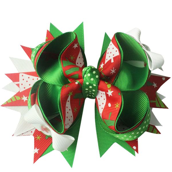 5 inch colorful pattern printing girls ribbon hair bows clip for christmas holiday, Slivery;white
5 inch colorful pattern printing girls ribbon hair bows clip for christmas holiday, Slivery;white