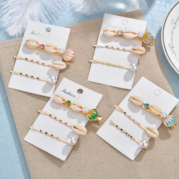 natural shell set pearl hairpin ocean wind colour shell ma'am three pieces of a set clip, Golden;silver
natural shell set pearl hairpin ocean wind colour shell ma'am three pieces of a set clip, Golden;silver