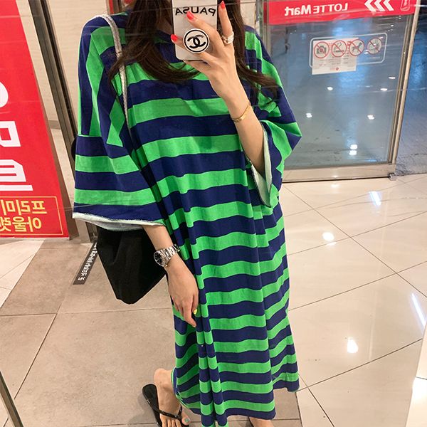 casual women dress loose striped web celebrity big lazy knee-high long version dresses green 4046, Black;gray
casual women dress loose striped web celebrity big lazy knee-high long version dresses green 4046, Black;gray