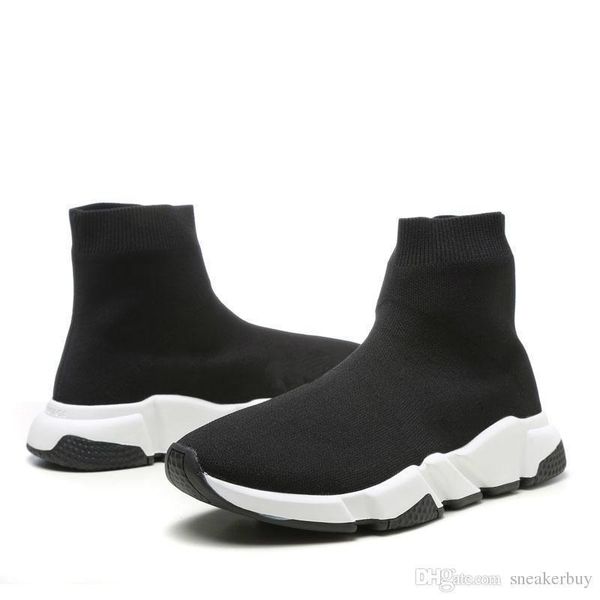 with box 2019 speed runner shoes sock designer shoes triple black oreo red flat trainer men women shoes us4.5- us11.5