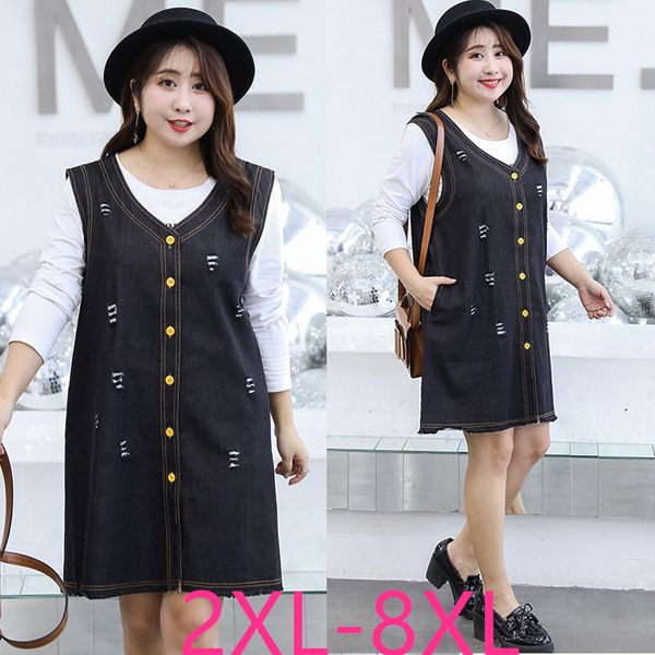 2019 autumn winter plus size coat for women casual loose sleeveless denim long vest coats black clothes 3xl 4xl 5xl 6xl 7xl 8xl, Black;white
2019 autumn winter plus size coat for women casual loose sleeveless denim long vest coats black clothes 3xl 4xl 5xl 6xl 7xl 8xl, Black;white