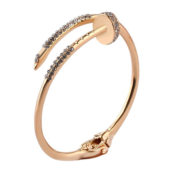 charming gold color women cuff nail bangles simple elegant metal bracelet bangle for women accessories christmas gifts, White
charming gold color women cuff nail bangles simple elegant metal bracelet bangle for women accessories christmas gifts, White