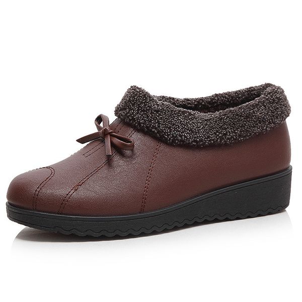 woman slip on female warm winter shoes ankle snow boots warm short snow boots, Black
woman slip on female warm winter shoes ankle snow boots warm short snow boots, Black