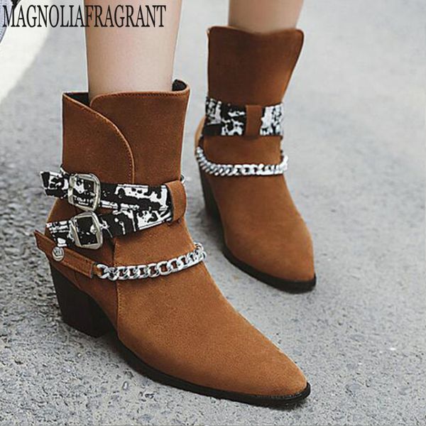 autumn and winter new scrub leather retro british personality short ankle boots pointed woman punk ankle boots botas mujer y449, Black
autumn and winter new scrub leather retro british personality short ankle boots pointed woman punk ankle boots botas mujer y449, Black