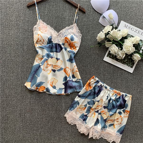 lisacmvpnel pajamas woman summer imitate real silk printing camisole shorts suit sleepwear, Black;red
lisacmvpnel pajamas woman summer imitate real silk printing camisole shorts suit sleepwear, Black;red