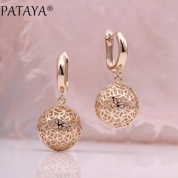 pataya new cute earring unique carved hollow 585 rose gold long dangle earrings women fashion wedding party fine trendy jewelry, Golden
pataya new cute earring unique carved hollow 585 rose gold long dangle earrings women fashion wedding party fine trendy jewelry, Golden