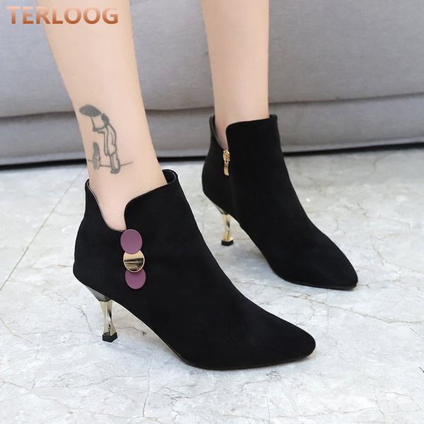 winter women high heels boots women pointed toe platform comfortable zipper ankle boots woman botas mujer zapato x797, Black
winter women high heels boots women pointed toe platform comfortable zipper ankle boots woman botas mujer zapato x797, Black