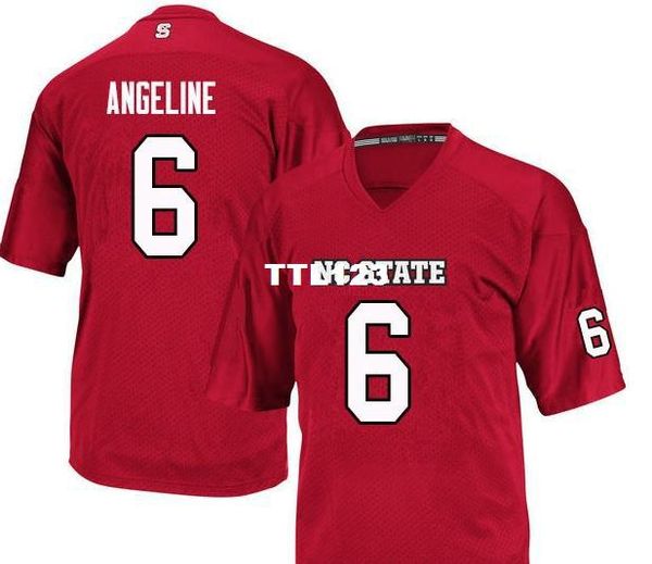 men nc state wolfpack cary angeline #6 real full embroidery college jersey size s-4xl or custom any name or number jersey, Black;red
men nc state wolfpack cary angeline #6 real full embroidery college jersey size s-4xl or custom any name or number jersey, Black;red
