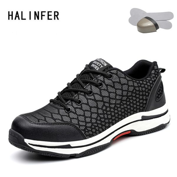 halinfer 2018 new large size 45 46 reflective breathable men fashion mesh steel toe caps work safety shoes puncyure proof shoes, Black
halinfer 2018 new large size 45 46 reflective breathable men fashion mesh steel toe caps work safety shoes puncyure proof shoes, Black