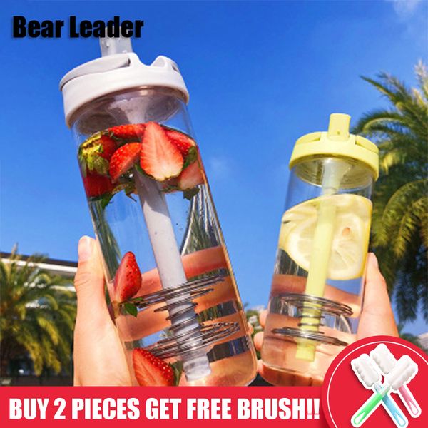 bear leader 750ml brief glass water bottles with straw bottle with lid summer glass drinking bottle sport 
bear leader 750ml brief glass water bottles with straw bottle with lid summer glass drinking bottle sport