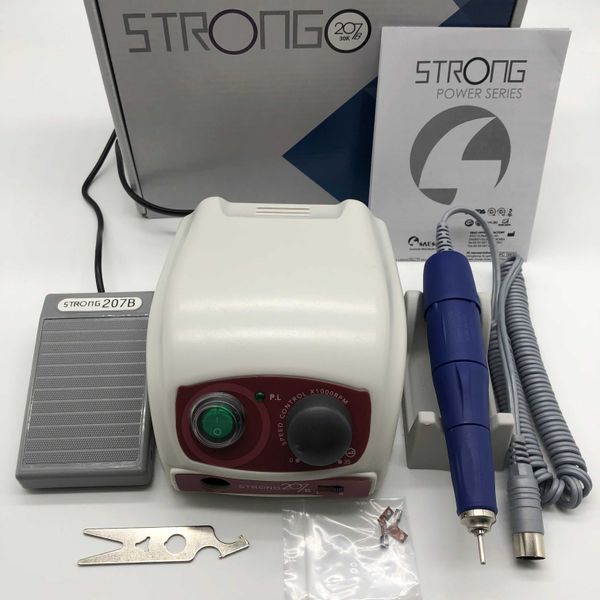 40000rpm strong 210 105 handpiece & strong 207b control box electric nail drill machine manicure nail art equipment, Silver
40000rpm strong 210 105 handpiece & strong 207b control box electric nail drill machine manicure nail art equipment, Silver