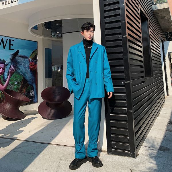 male streetwear vintage fashion hip hop loose casual blazer jacket suit coat stage costumes men 2 piece suits sets (jacket+pant, White;black
male streetwear vintage fashion hip hop loose casual blazer jacket suit coat stage costumes men 2 piece suits sets (jacket+pant, White;black