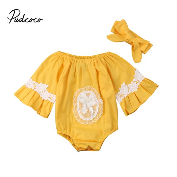 2pcs newborn baby girl lace applique romper bodysuit jumpsuit + headwear outfit clothes set, Blue
2pcs newborn baby girl lace applique romper bodysuit jumpsuit + headwear outfit clothes set, Blue