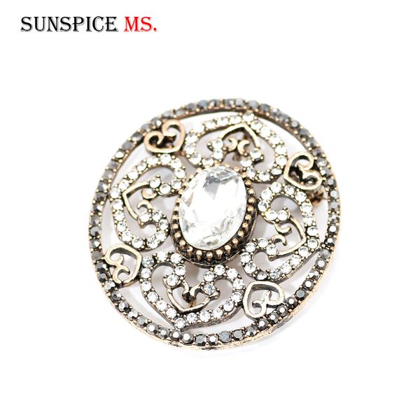 sunspice ms vintage crystal flower turkish brooch pin for women antique gold arabesque rhinestone brooch lapel scarf button, Gray
sunspice ms vintage crystal flower turkish brooch pin for women antique gold arabesque rhinestone brooch lapel scarf button, Gray