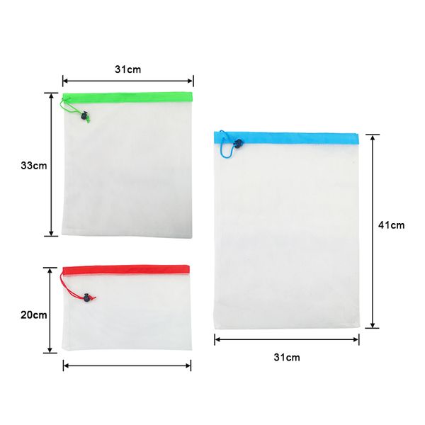 5pcs/lot reusable mesh produce bags washable eco friendly bags for grocery shopping storage fruit vegetable toys sundries bag
5pcs/lot reusable mesh produce bags washable eco friendly bags for grocery shopping storage fruit vegetable toys sundries bag