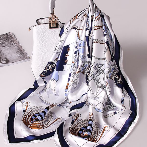 100% real silk square scarf women print silk shawls wraps for ladies pure natural large scarves kerchief 88x88cm, Blue;gray
100% real silk square scarf women print silk shawls wraps for ladies pure natural large scarves kerchief 88x88cm, Blue;gray