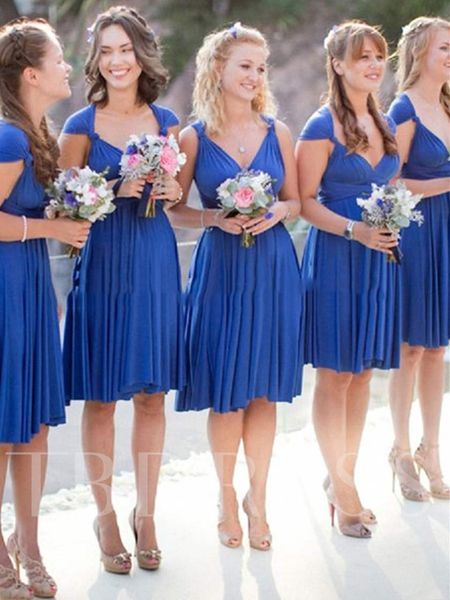 2020 Cheap Deep V Neck Short Bridesmaid Dresses Chiffon Summer Sleeveless Cap Sleeves Knee-Length Bridesmaid Wedding Party Dresses
2020 Cheap Deep V Neck Short Bridesmaid Dresses Chiffon Summer Sleeveless Cap Sleeves Knee-Length Bridesmaid Wedding Party Dresses