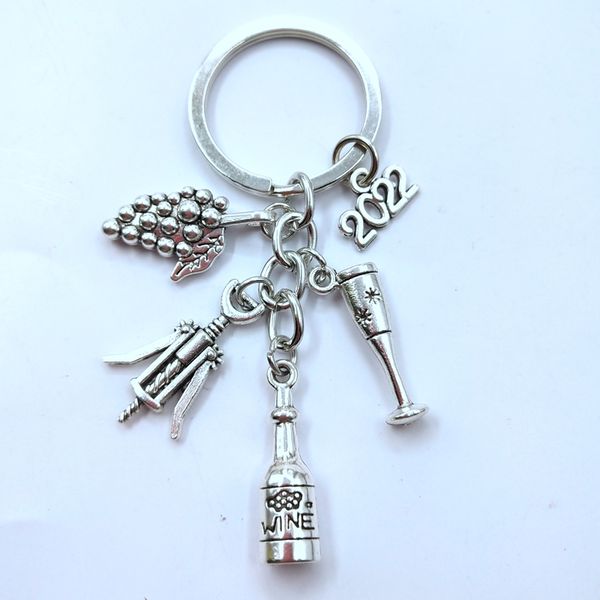 2019/2020 red wine charms keyring grape charms with wine opener keychain men and women's personalized jewelry key chains, Silver
2019/2020 red wine charms keyring grape charms with wine opener keychain men and women's personalized jewelry key chains, Silver