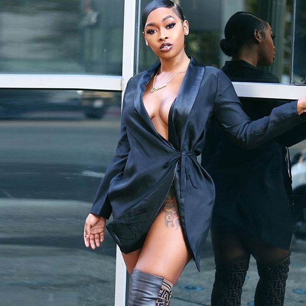 fall 2019 new black v-neck slim suit collar short long sleeve patchwork thin dress dress woman, White;black
fall 2019 new black v-neck slim suit collar short long sleeve patchwork thin dress dress woman, White;black