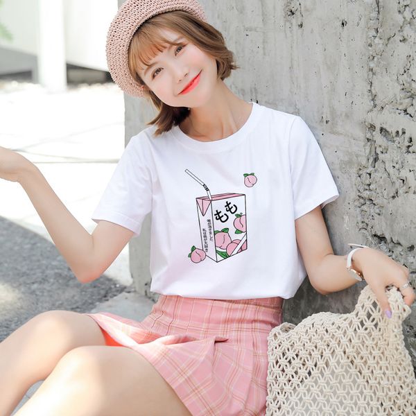 женская дизайнер tshirt женщины тенниска мультфильм perzik japanses футболка vrouwen harajuku leuke wit zomer вскользь tumblr моды tops, White
женская дизайнер tshirt женщины тенниска мультфильм perzik japanses футболка vrouwen harajuku leuke wit zomer вскользь tumblr моды tops, White