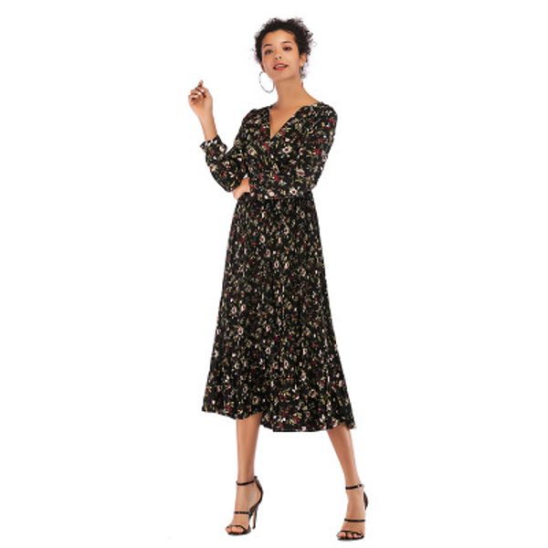 2019 winter and spring new women's fashion casual v-neck long-sleeved leopard print chiffion dresses three colors, Black;gray
2019 winter and spring new women's fashion casual v-neck long-sleeved leopard print chiffion dresses three colors, Black;gray