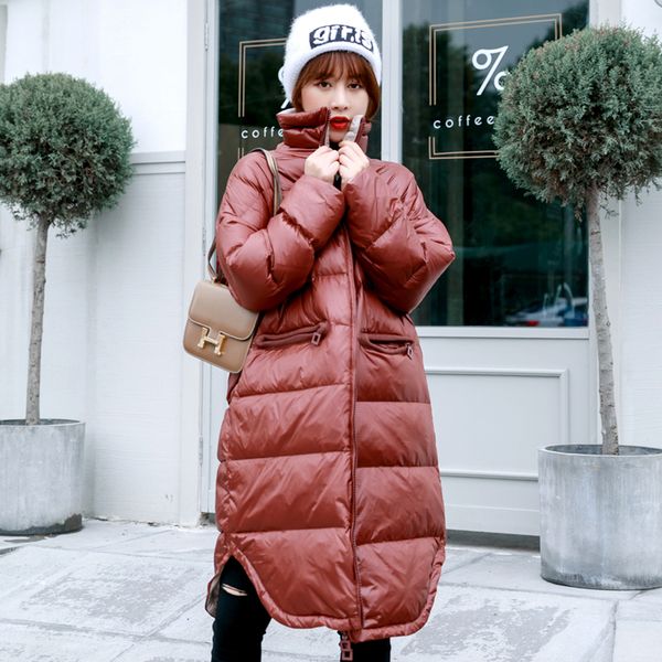 2019 new fashion down parka female winter down jacket women long white duck jacket outwear ultralight plus large size coat, Black
2019 new fashion down parka female winter down jacket women long white duck jacket outwear ultralight plus large size coat, Black