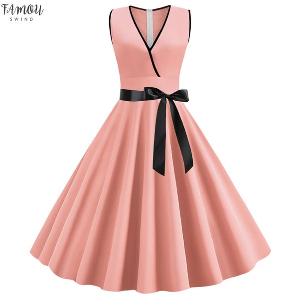 light blue pink pleated vintage dress women sleeveless v neck 50s 60s pinup swing summer dresses solid, Black;gray
light blue pink pleated vintage dress women sleeveless v neck 50s 60s pinup swing summer dresses solid, Black;gray