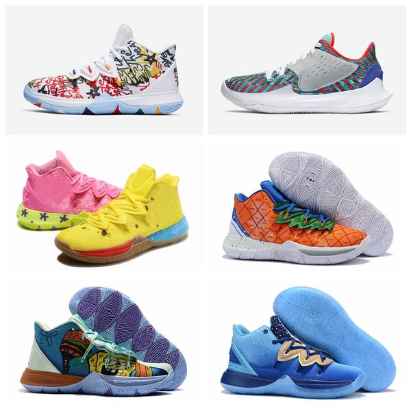 2020 new pineapple house 5 zapatos kyrie tv pe basketball shoes for 20th anniversary irving 5s graffiti multi-color sponge sports sneakers
2020 new pineapple house 5 zapatos kyrie tv pe basketball shoes for 20th anniversary irving 5s graffiti multi-color sponge sports sneakers
