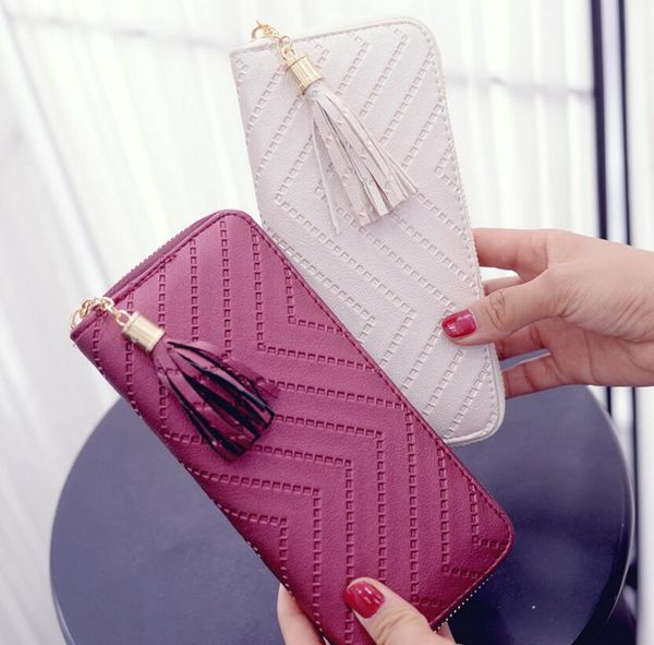 designer women wallet sewing thread pu face long style lady zipper tassel wallet handbag fashion tassel zipper style lady portable wallets/4, Red;black
designer women wallet sewing thread pu face long style lady zipper tassel wallet handbag fashion tassel zipper style lady portable wallets/4, Red;black