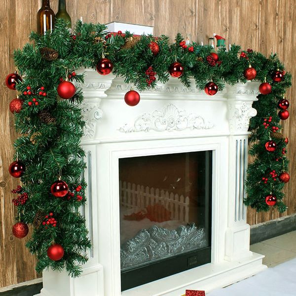 2.7m christmas decoration for home new year green christmas garland wreath xmas party pine tree rattan hanging ornaments y191030
2.7m christmas decoration for home new year green christmas garland wreath xmas party pine tree rattan hanging ornaments y191030