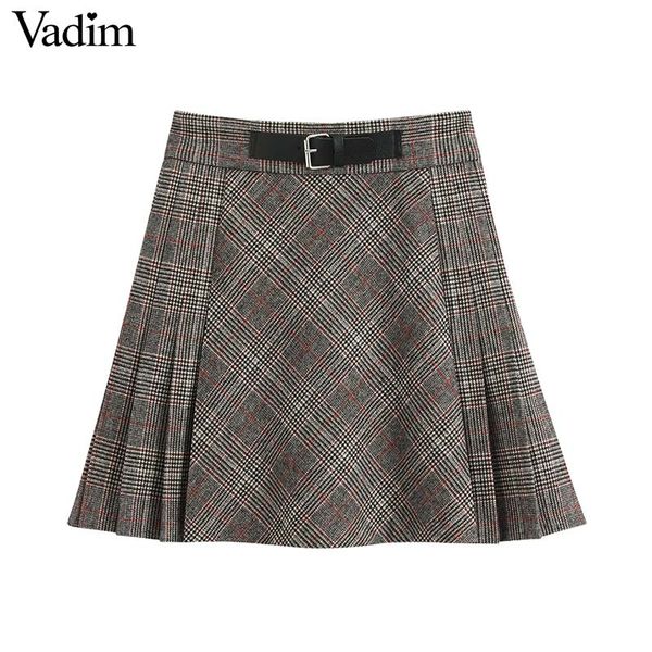 skirts vadim women elegant tweed houndstooth plaid skirt decorate belt side zipper female office wear chic mini ba906, Black
skirts vadim women elegant tweed houndstooth plaid skirt decorate belt side zipper female office wear chic mini ba906, Black