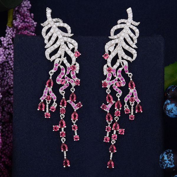 godki 74mm elegant famous design feather leaf full mirco paved microl zirconia wedding earring fashion jewelry, Silver
godki 74mm elegant famous design feather leaf full mirco paved microl zirconia wedding earring fashion jewelry, Silver