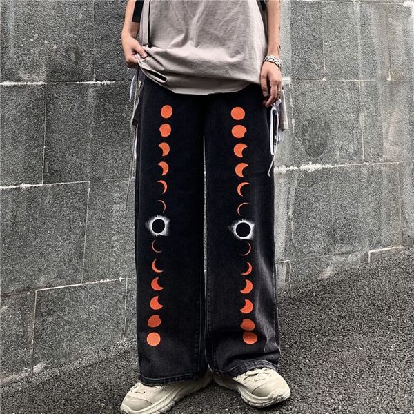 women's jeans aesthetic women men r phase pattern loose straight high waist black grunge streetwear punk gothic hip hop pants, Blue
women's jeans aesthetic women men r phase pattern loose straight high waist black grunge streetwear punk gothic hip hop pants, Blue