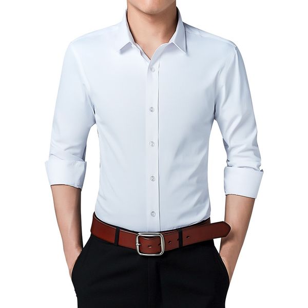 formal mens shirt solid long sleeve business mens dress shirts camisa hombre slim fit d90705, White;black
formal mens shirt solid long sleeve business mens dress shirts camisa hombre slim fit d90705, White;black