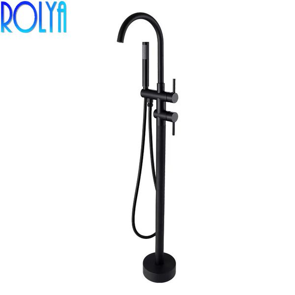 rolya matte black high rise round tanding spout shower faucet bath mixer tap floor mounted bathtub filler blanoir series
rolya matte black high rise round tanding spout shower faucet bath mixer tap floor mounted bathtub filler blanoir series