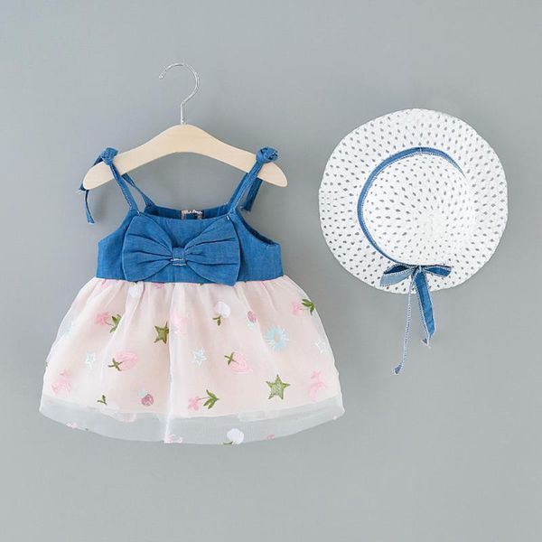 Baby girls dresses clothes Toddler Sleeveless Summer Denim Princess dress kids party dress for girls outfits+Hat ZM, Red;yellow
Baby girls dresses clothes Toddler Sleeveless Summer Denim Princess dress kids party dress for girls outfits+Hat ZM, Red;yellow