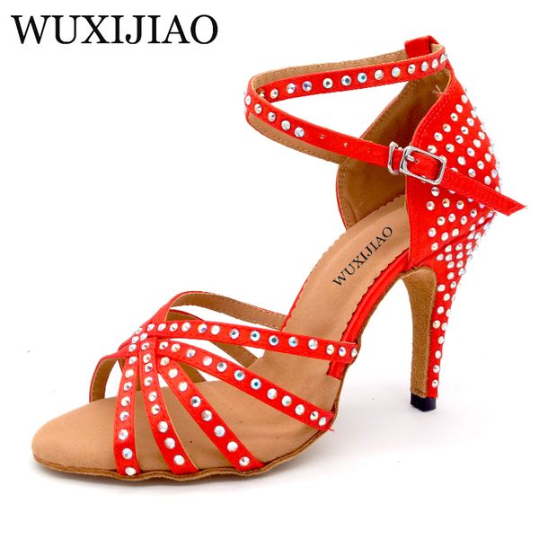 wuxijiao new comfortable bronze/purple/red satin women's latin dancing shoes and rhinestone ballroom dancing shoes heels
wuxijiao new comfortable bronze/purple/red satin women's latin dancing shoes and rhinestone ballroom dancing shoes heels