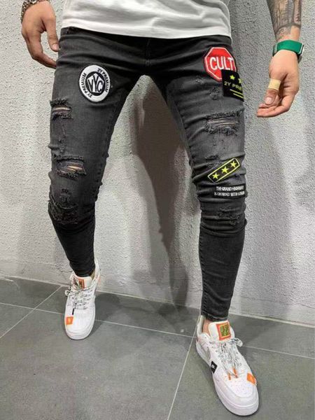 men pants badge jeans designer fashion jeans new stretch slim men's jeans pants with letter pattern zipper fly skinny men size s-3xl, Blue
men pants badge jeans designer fashion jeans new stretch slim men's jeans pants with letter pattern zipper fly skinny men size s-3xl, Blue