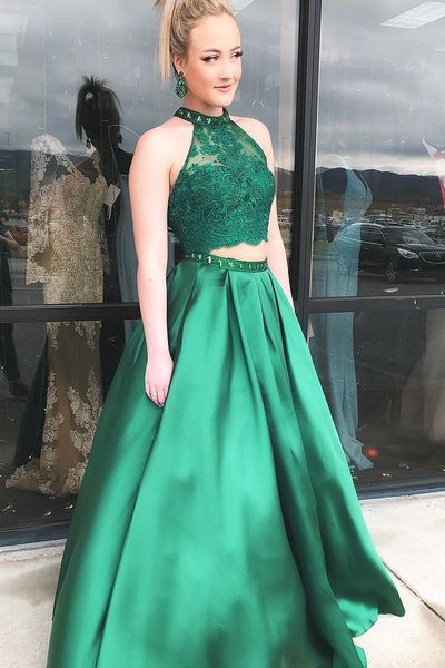green two pieces crystal lace prom dresses evening formal gowns a line crystal backless with pockets bridesmaid party pageant dress cheap, Black
green two pieces crystal lace prom dresses evening formal gowns a line crystal backless with pockets bridesmaid party pageant dress cheap, Black