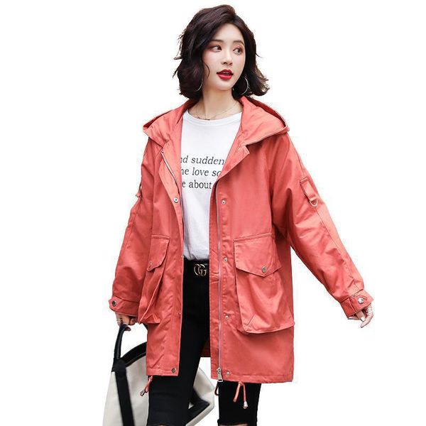 women korean style fashion windbreaker 2019 new spring autumn hooded medium long loose overwear female trench coats, Tan;black
women korean style fashion windbreaker 2019 new spring autumn hooded medium long loose overwear female trench coats, Tan;black