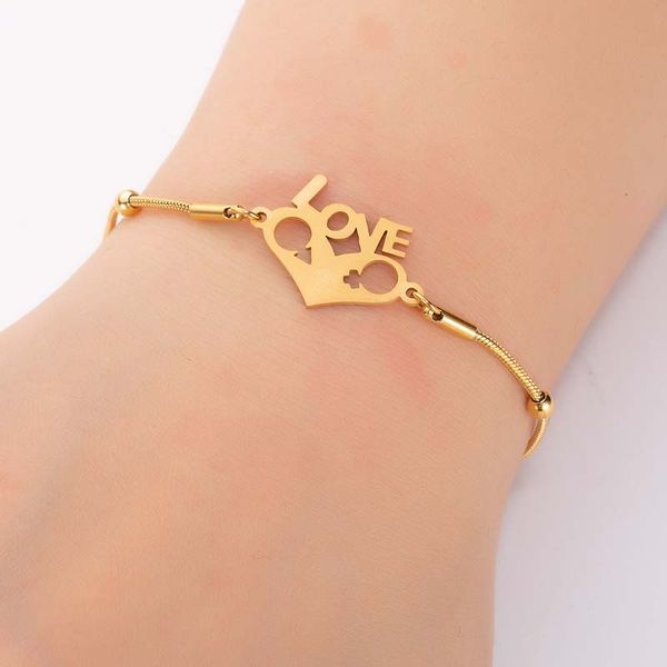 oly2u romantic stainless steel gold love letter hollow male female symbol beaded couple bracelets for women wedding party gift, Golden;silver
oly2u romantic stainless steel gold love letter hollow male female symbol beaded couple bracelets for women wedding party gift, Golden;silver