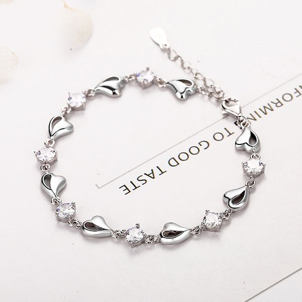 fine jewelry heart zircon 925 standard sterling silver bracelet women silver jewelry factory direct anniversary birthday, Golden;silver
fine jewelry heart zircon 925 standard sterling silver bracelet women silver jewelry factory direct anniversary birthday, Golden;silver
