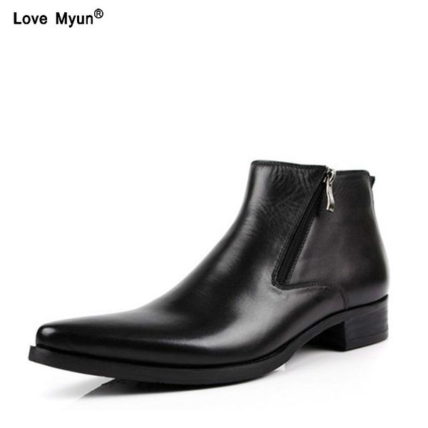 new cowhide boots genuine soft leather boots pointed toe breathable bullock patterns oxford dress shoes for men boots556, Black
new cowhide boots genuine soft leather boots pointed toe breathable bullock patterns oxford dress shoes for men boots556, Black